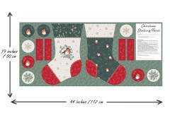 Craft Cotton Co - Christmas Panels - Little Red Robin Stocking Panel (3393-06)