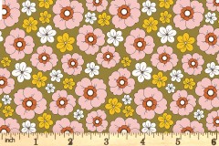 Craft Cotton Co - Groovy Floral - Shady Grove (3459-02)