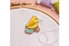 Caterpillar Cross Stitch - Enamel Needle Minder - Chick
