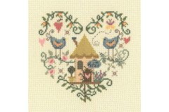 My Cross Stitch - Folk Art - Birdhouse Love (Cross Stitch Kit)