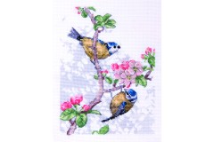 My Cross Stitch - The Natural World - Blue Tits & Blossoms (Cross Stitch Kit)
