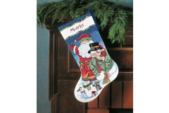 Dimensions - Santa and Snowman Stocking (Cross Stitch Kit)