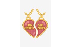 DMC - Best Friends Necklace Cross Stitch Chart (downloadable PDF)