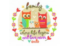DMC - The Owl Family (Cross Stitch Kit)