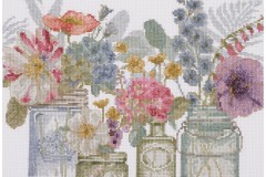 DMC - Watercolor Flowers in Jars (Cross Stitch Kit)