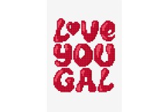 DMC - Love You Gal Cross Stitch Chart (downloadable PDF)