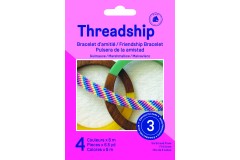 DMC Threadship - 3 Bracelet Starter Pack - Marshmallow (Six Strand Floss - 4 Colours)