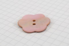 Drops Flower Shaped, Mother of Pearl Button, Blush Pink, 25mm