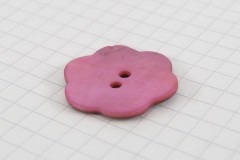 Drops Flower Shaped, Mother of Pearl Button, Pink, 25mm