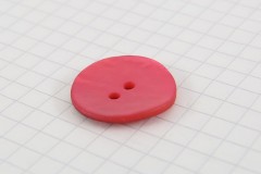 Drops Round, Mother of Pearl Button, Red, 20mm