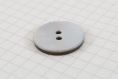 Drops Round, Mother of Pearl Button, Pearlescent Grey, 20mm