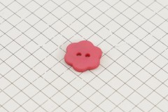 Drops Flower Shaped, Mother of Pearl Button, Red, 15mm