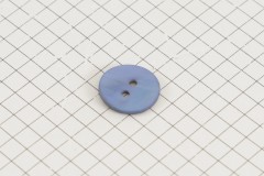 Drops Round, Mother of Pearl Button, Blue 15mm