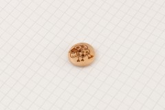 Drops Round, Sheep Engraved Wooden Button, 15mm