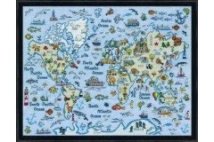 Design Works - World Map (Cross Stitch Kit)