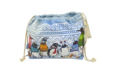 Emma Ball - Penguins in Pullovers - Drawstring Project Bag
