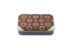 Emma Ball & Janie Crow - Persian Tiles - Mini Hinged Tin (9.2cm x 7.2cm x 2.6cm)