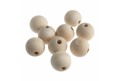 Trimits Wooden Craft Beads - 25mm (Pack of 9)