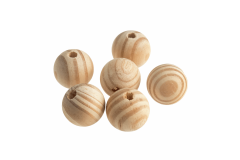 Trimits Wooden Craft Beads - 30mm (Pack of 6)