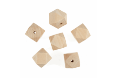 Trimits Wooden Craft Beads - Geo Cut - 30mm (Pack of 6)