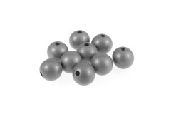 Trimits Wooden Craft Beads - Round - 25mm - Silver (Pack of 9)