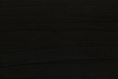 Herringbone Tape - Cotton - 15mm wide - Black (per metre)