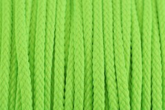 Braided Cord - Polyester - 4mm diameter - Fluorescent Green (per metre)