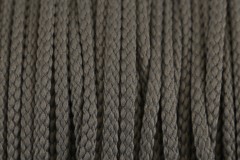 Braided Cord - Polyester - 4mm diameter - Grey (per metre)