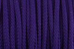 Braided Cord - Polyester - 4mm diameter - Purple (per metre)