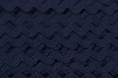 Ric Rac - Polyester - 14mm wide - Navy Blue (per metre)