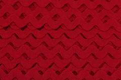 Ric Rac - Polyester - 14mm wide - Red (per metre)