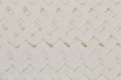 Ric Rac - Polyester - 14mm wide - White (per metre)