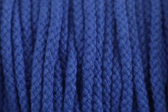 Braided Cord - Cotton Acrylic - 4mm diameter - Blue (per metre)