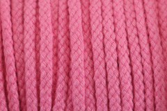 Braided Cord - Cotton Acrylic - 4mm diameter - Pink (per metre)