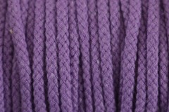 Braided Cord - Cotton Acrylic - 4mm diameter - Purple (per metre)