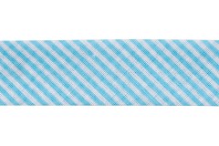 Bias Binding - Cotton - 20mm wide - Turquoise Stripes (per metre)