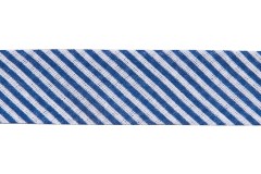 Bias Binding - Cotton - 20mm wide - Navy Stripes (per metre)