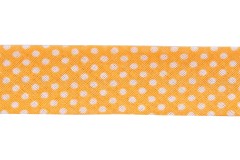 Bias Binding - Cotton - 20mm wide - Yellow Spots (per metre)