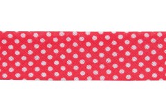 Bias Binding - Cotton - 20mm wide - Red Spots (per metre)