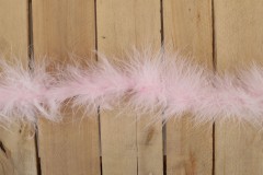 Luxury Marabou Feather Fur Trim - Pale Pink (per metre)