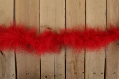 Luxury Marabou Feather Fur Trim - Red (per metre)