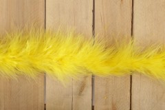 Luxury Marabou Feather Fur Trim - Yellow (per metre)