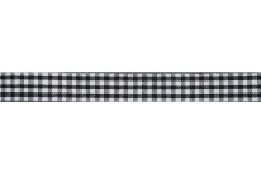 Bowtique Gingham Ribbon - 15mm wide - Black (5m reel)