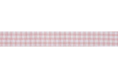 Bowtique Gingham Ribbon - 15mm wide - Pink (5m reel)