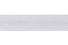 Bias Binding - Polyester - 15mm wide - Satin - White (per metre)