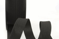 Ribbon Elastic - 10mm wide - Black (25m reel)