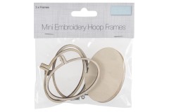 Trimits - Mini Embroidery Hoop, Wood, Oval (Landscape) - 40 x 60mm
