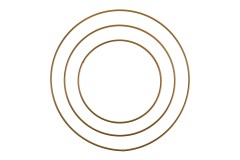 Trimits Craft Hoops - Metal - Round - 15-25cm - Gold (Set of 3)