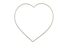 Trimits Craft Hoop - Metal - Heart - 20cm - Gold