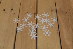 Trimits Sequins, Snowflakes, White (pack of 18)